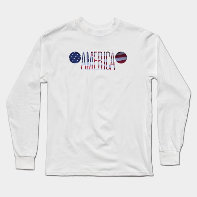 Jeep Wrangler American Flag Long Sleeve T-Shirt by mattrlm